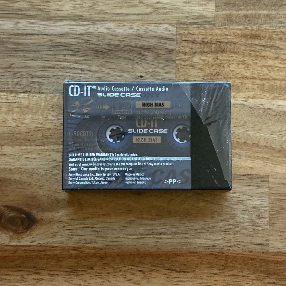 Sony CD-IT High Bias 90 min Slide Case Blank Cassette CD PERFORMANCE NEW Sealed